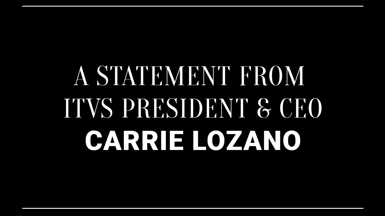 Text only saying "A Statement from ITVS president and CEO Carrie Lozano"